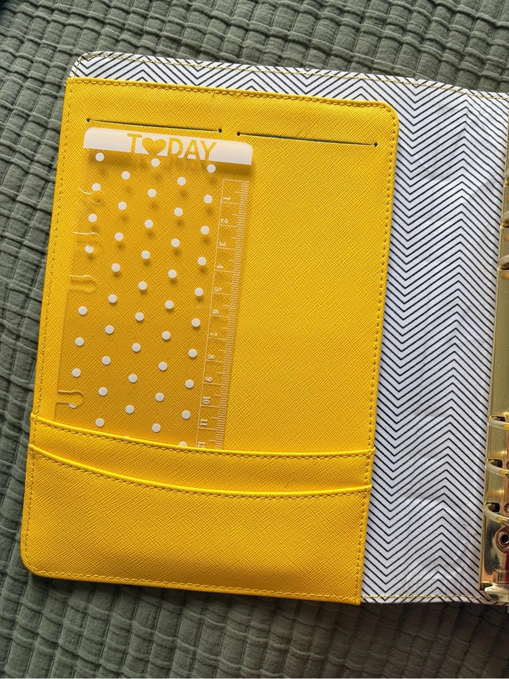 kikki.K Bright Yellow Planner Folio with Snap Tab